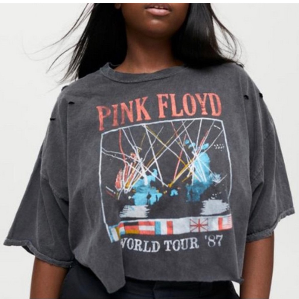 Urban Outfitters Pink Floyd Crop Tee